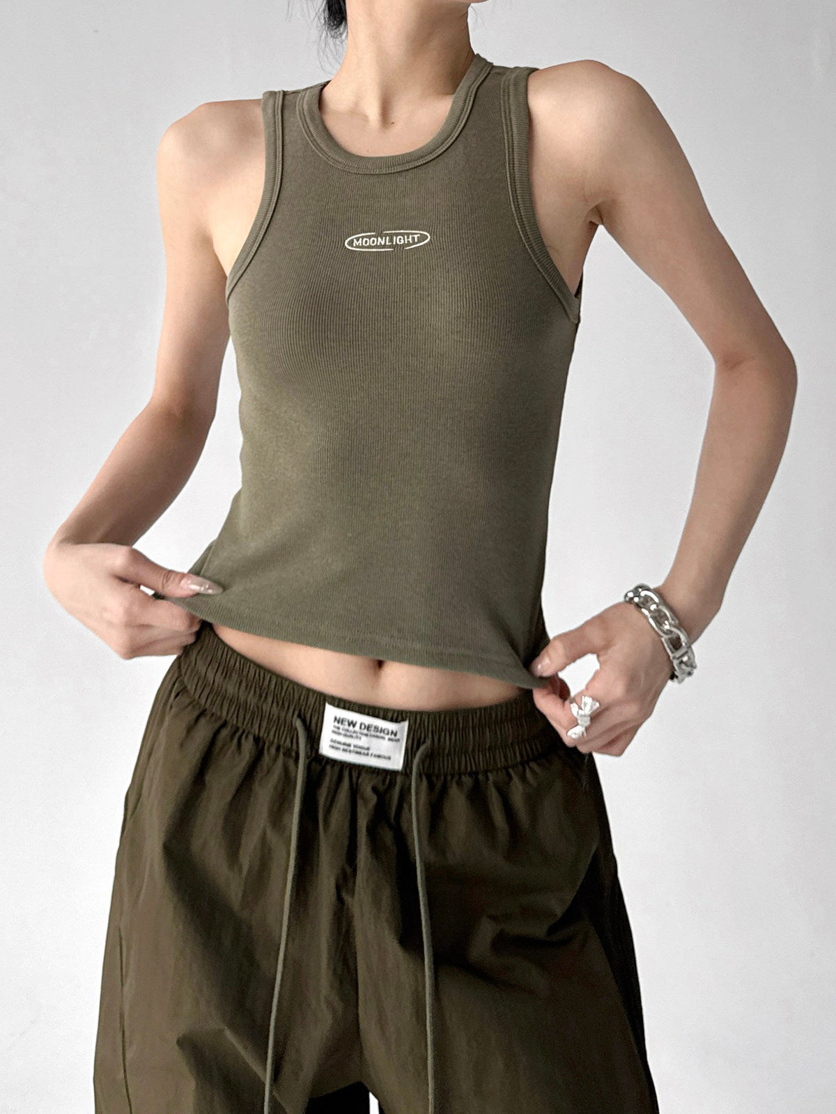Letter-Detail Fitted Tank Top - CT6657 - COPPING THREADS - CT ORIGINALS