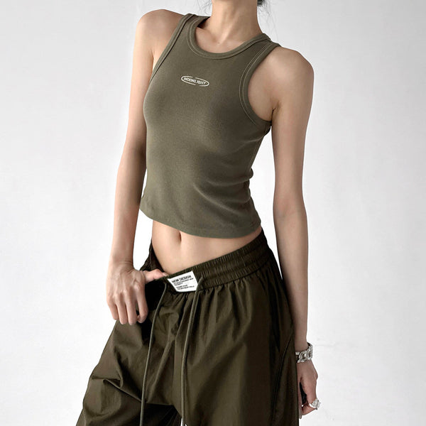 Letter-Detail Fitted Tank Top - CT6657 - COPPING THREADS - CT ORIGINALS