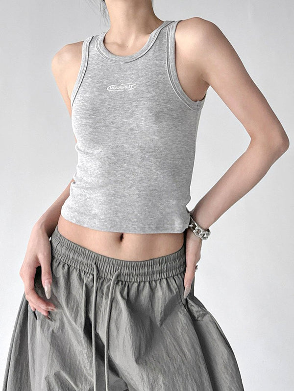Letter-Detail Fitted Tank Top - CT6657 - COPPING THREADS - CT ORIGINALS