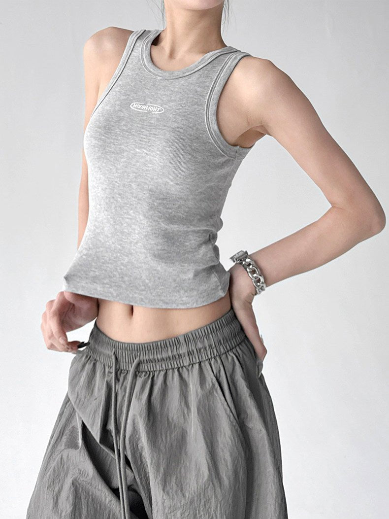 Letter-Detail Fitted Tank Top - CT6657 - COPPING THREADS - CT ORIGINALS