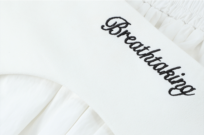 Letter Embroidered Layered Puff Mini Skirt - COPPING THREADS - CT Select