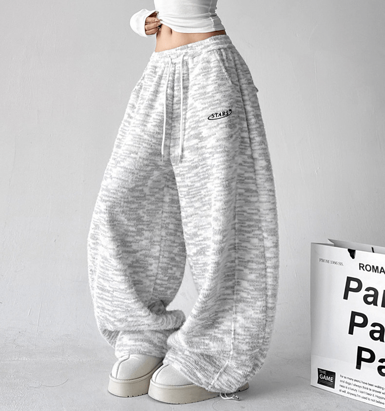 Letter Embroidered Wide - Leg Sweatpants - COPPING THREADS - CT Select