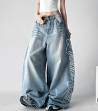 Letter Graffiti Script Wide - leg Jeans - COPPING THREADS - CT Select