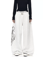 Letter Graphics Wide‑leg Sweatpants - COPPING THREADS - CT Select