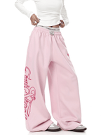 Letter Graphics Wide‑leg Sweatpants - COPPING THREADS - CT Select