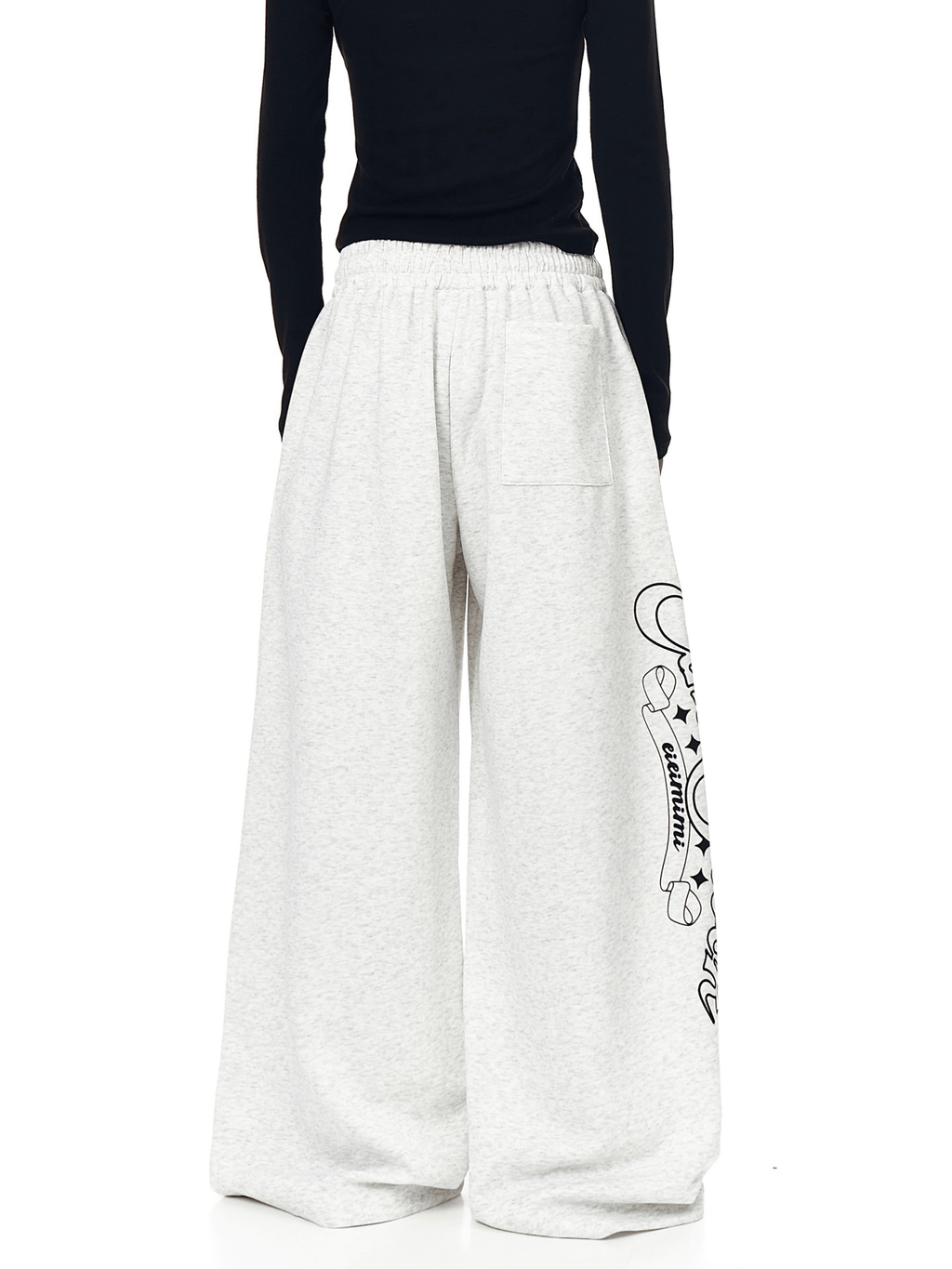 Letter Graphics Wide‑leg Sweatpants - COPPING THREADS - CT Select
