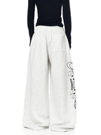 Letter Graphics Wide‑leg Sweatpants - COPPING THREADS - CT Select