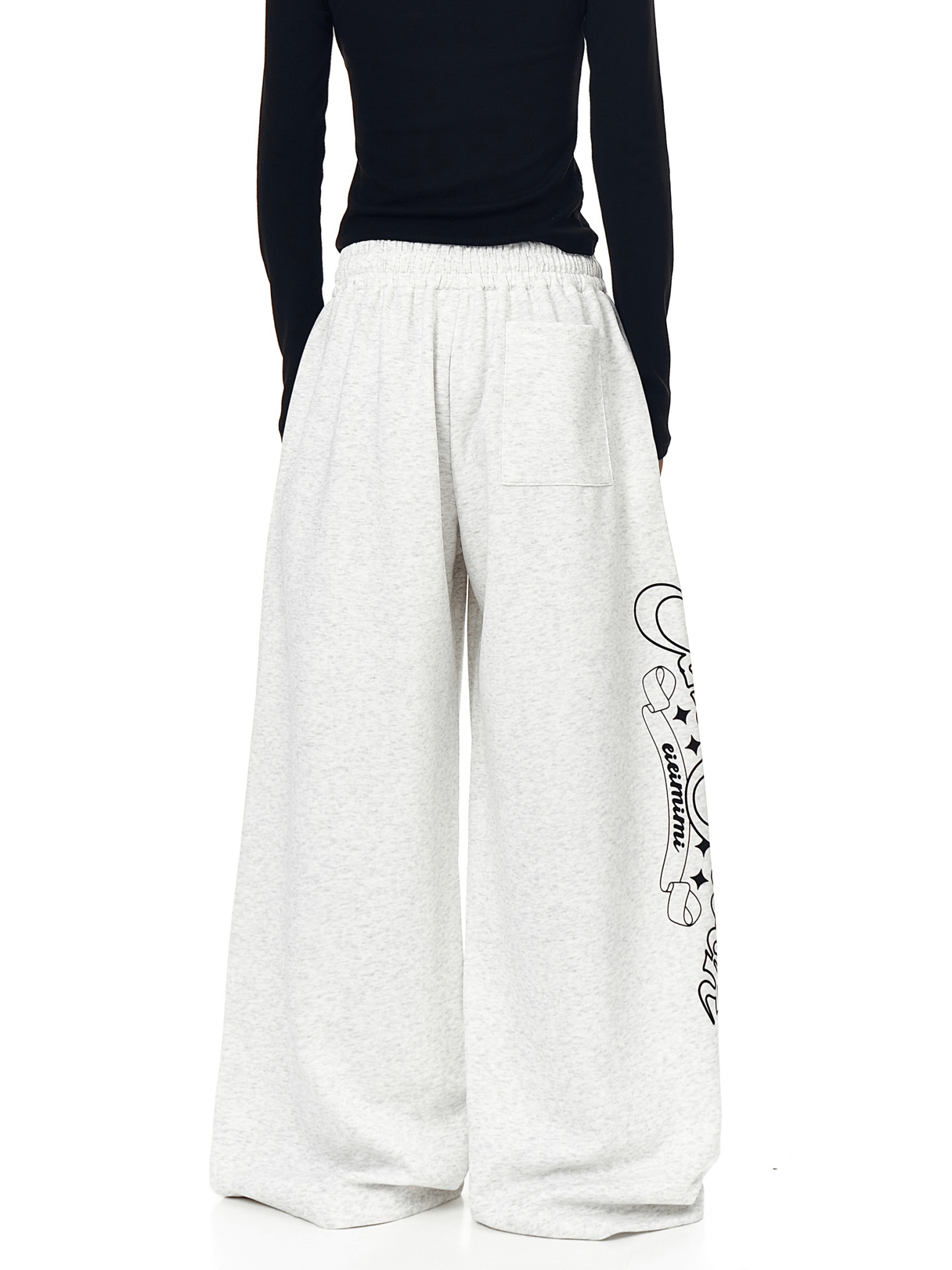 Letter Graphics Wide‑leg Sweatpants - COPPING THREADS - CT Select