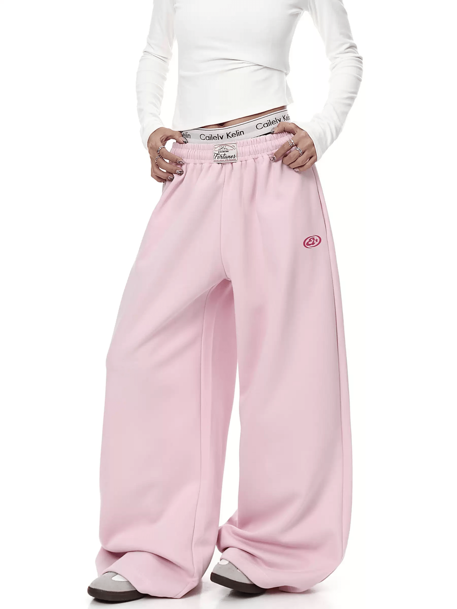 Letter Graphics Wide‑leg Sweatpants - COPPING THREADS - CT Select