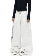 Letter Graphics Wide‑leg Sweatpants - COPPING THREADS - CT Select