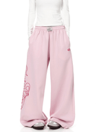 Letter Graphics Wide‑leg Sweatpants - COPPING THREADS - CT Select