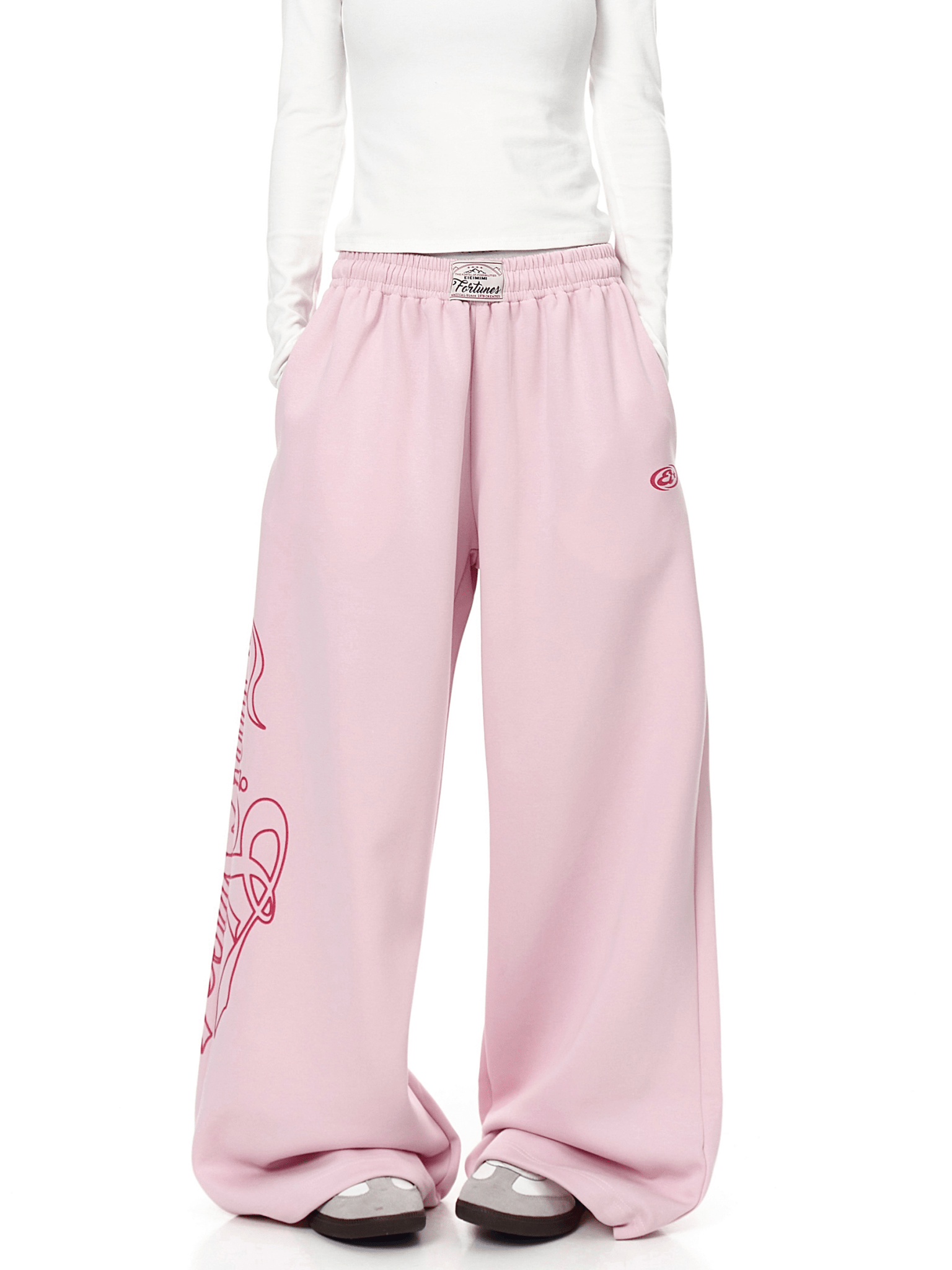 Letter Graphics Wide‑leg Sweatpants - COPPING THREADS - CT Select