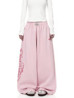 Letter Graphics Wide‑leg Sweatpants - COPPING THREADS - CT Select