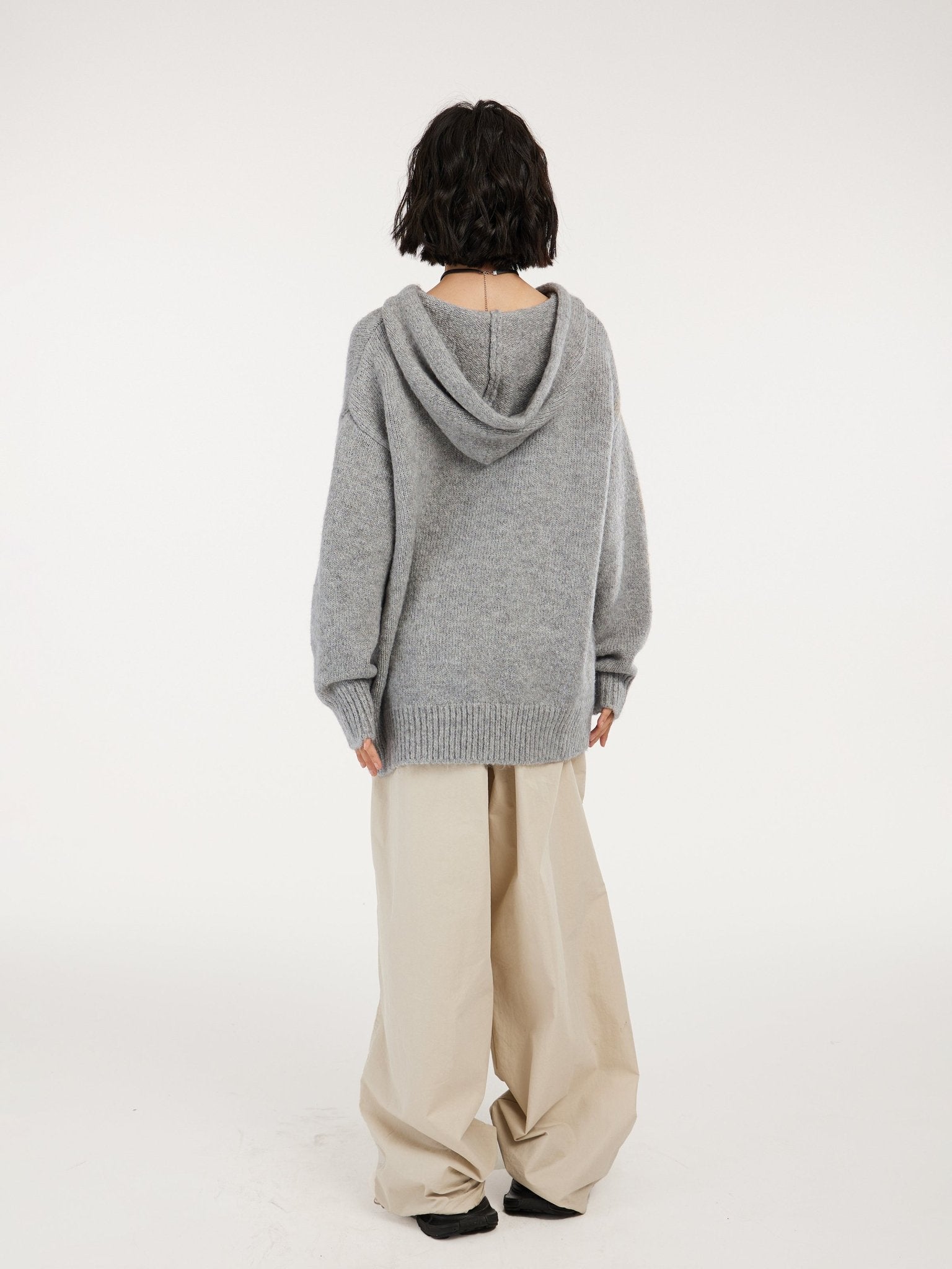 Letter Knitted Hoodie Sweater - COPPING THREADS - CT Select