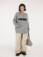 Letter Knitted Hoodie Sweater - COPPING THREADS - CT Select