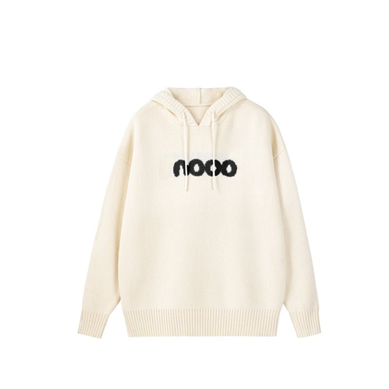 Letter Knitted Hoodie Sweater - COPPING THREADS - CT Select
