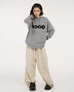 Letter Knitted Hoodie Sweater - COPPING THREADS - CT Select