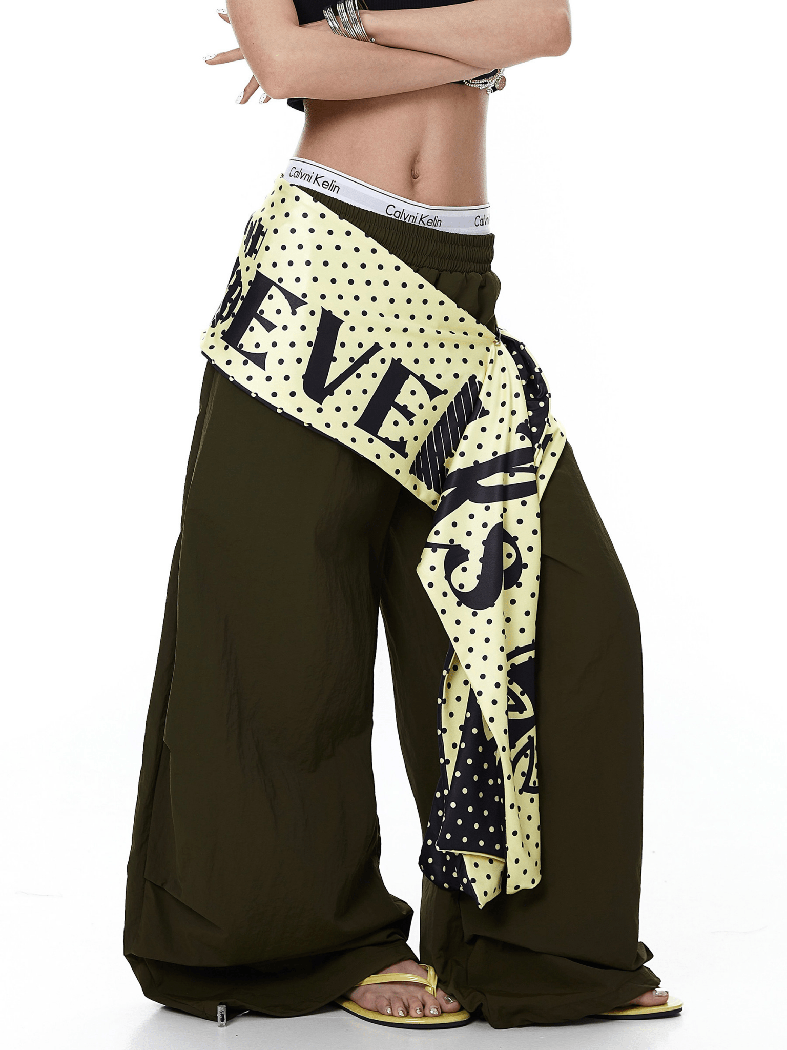 Letter Layered Apron Scythe Parachute Pants - COPPING THREADS - CT Select