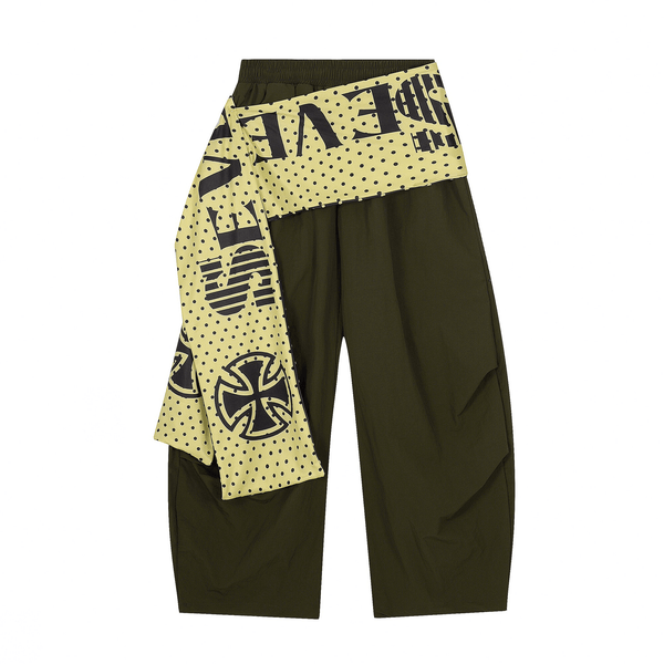 Letter Layered Apron Scythe Parachute Pants - COPPING THREADS - CT Select