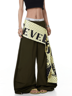 Letter Layered Apron Scythe Parachute Pants - COPPING THREADS - CT Select