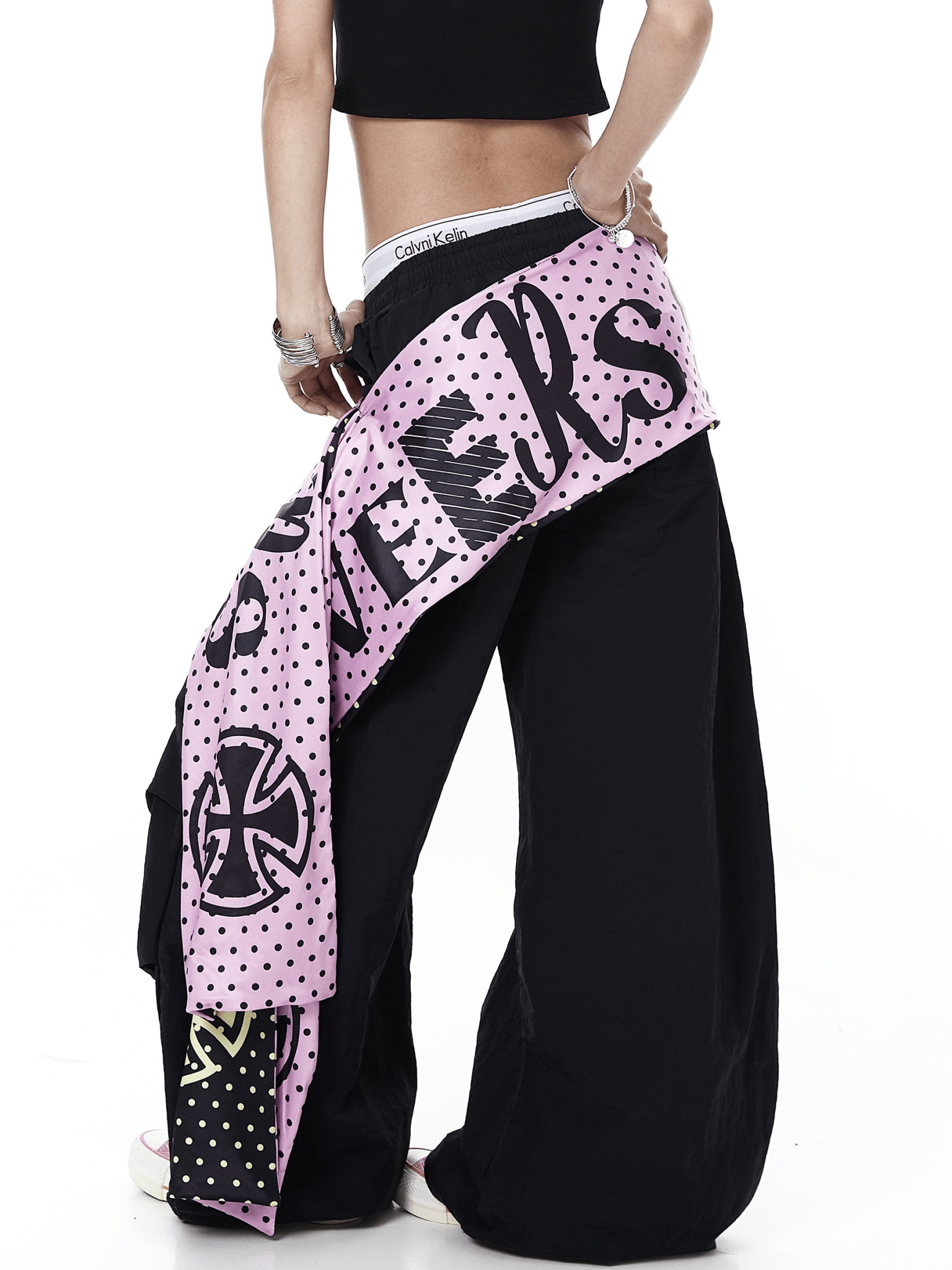 Letter Layered Apron Scythe Parachute Pants - COPPING THREADS - CT Select