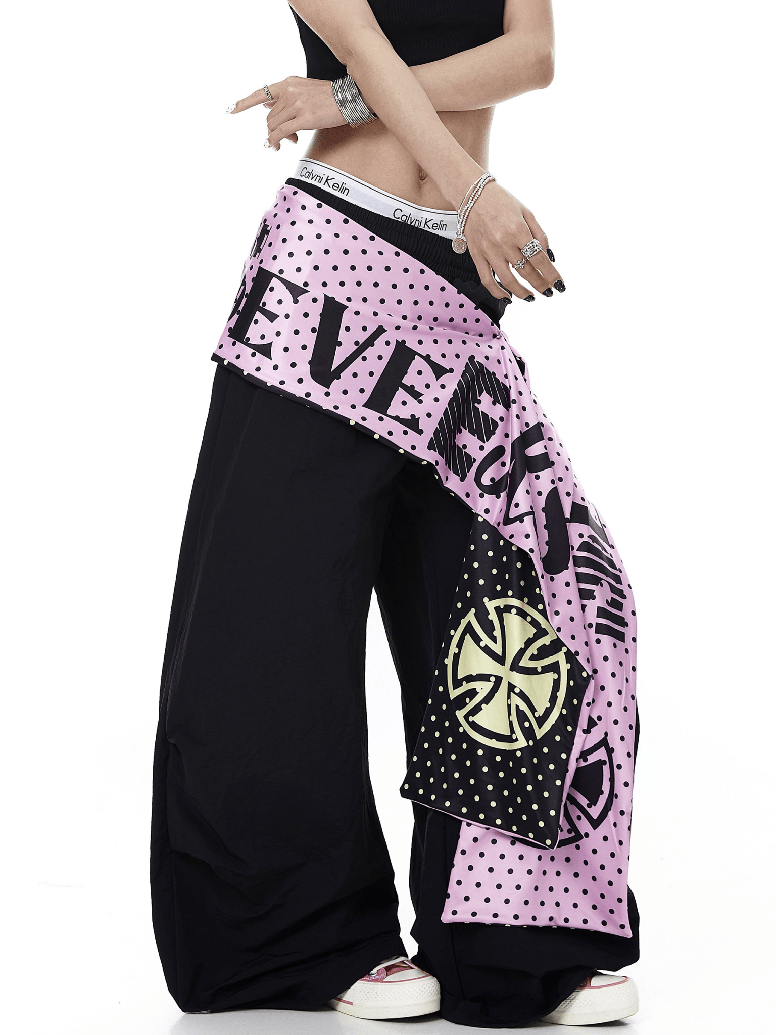 Letter Layered Apron Scythe Parachute Pants - COPPING THREADS - CT Select