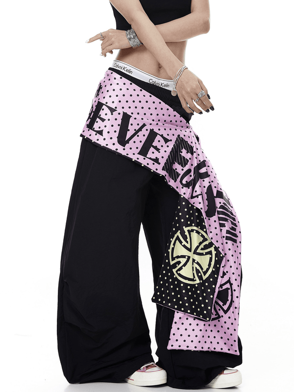 Letter Layered Apron Scythe Parachute Pants - COPPING THREADS - CT Select
