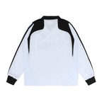 Letter Print Color - Block V - Neck Sports Sweatshirt - COPPING THREADS - CHICISLAND