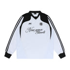 Letter Print Color - Block V - Neck Sports Sweatshirt - COPPING THREADS - CHICISLAND