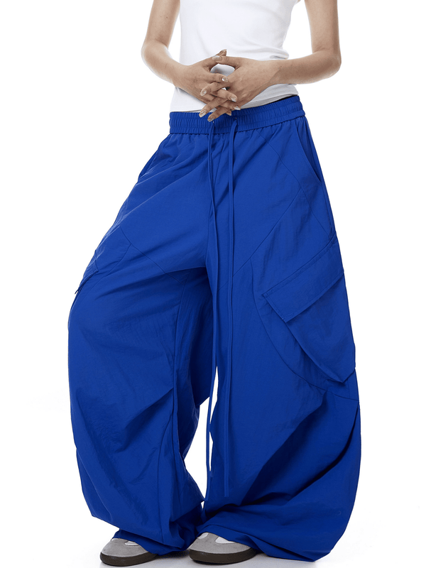 Letter Print Parachute Cargo Pants - COPPING THREADS - CT Select