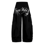 Letter Print Parachute Cargo Pants - COPPING THREADS - CT Select