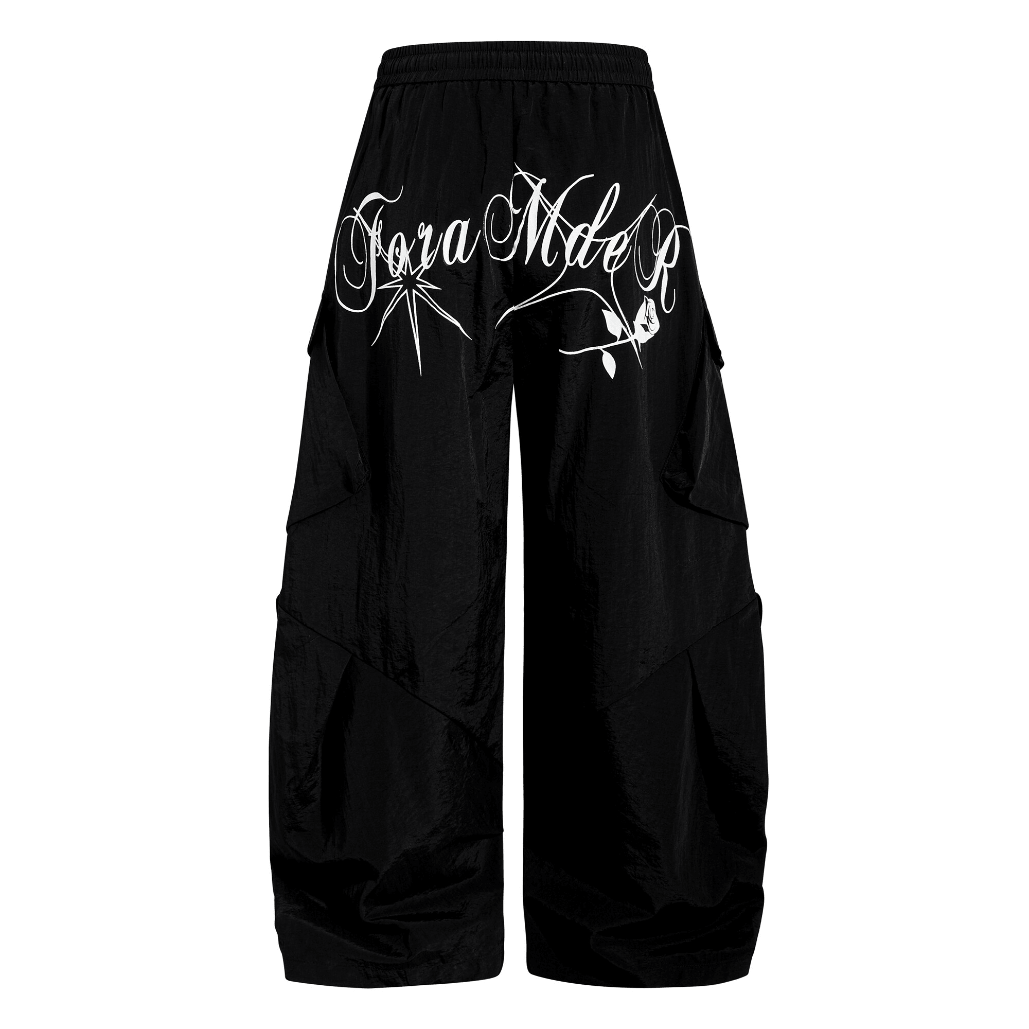 Letter Print Parachute Cargo Pants - COPPING THREADS - CT Select