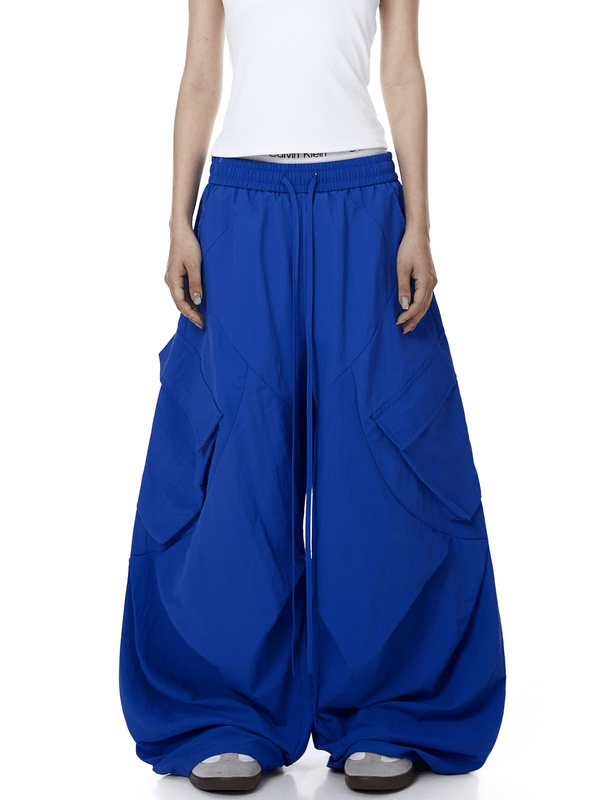 Letter Print Parachute Cargo Pants - COPPING THREADS - CT Select