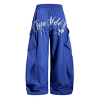 Letter Print Parachute Cargo Pants - COPPING THREADS - CT Select