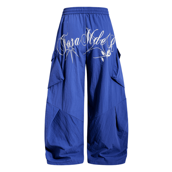 Letter Print Parachute Cargo Pants - COPPING THREADS - CT Select