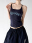 Letter Print Racerback Tank Top - CT66163 - COPPING THREADS - CT ORIGINALS