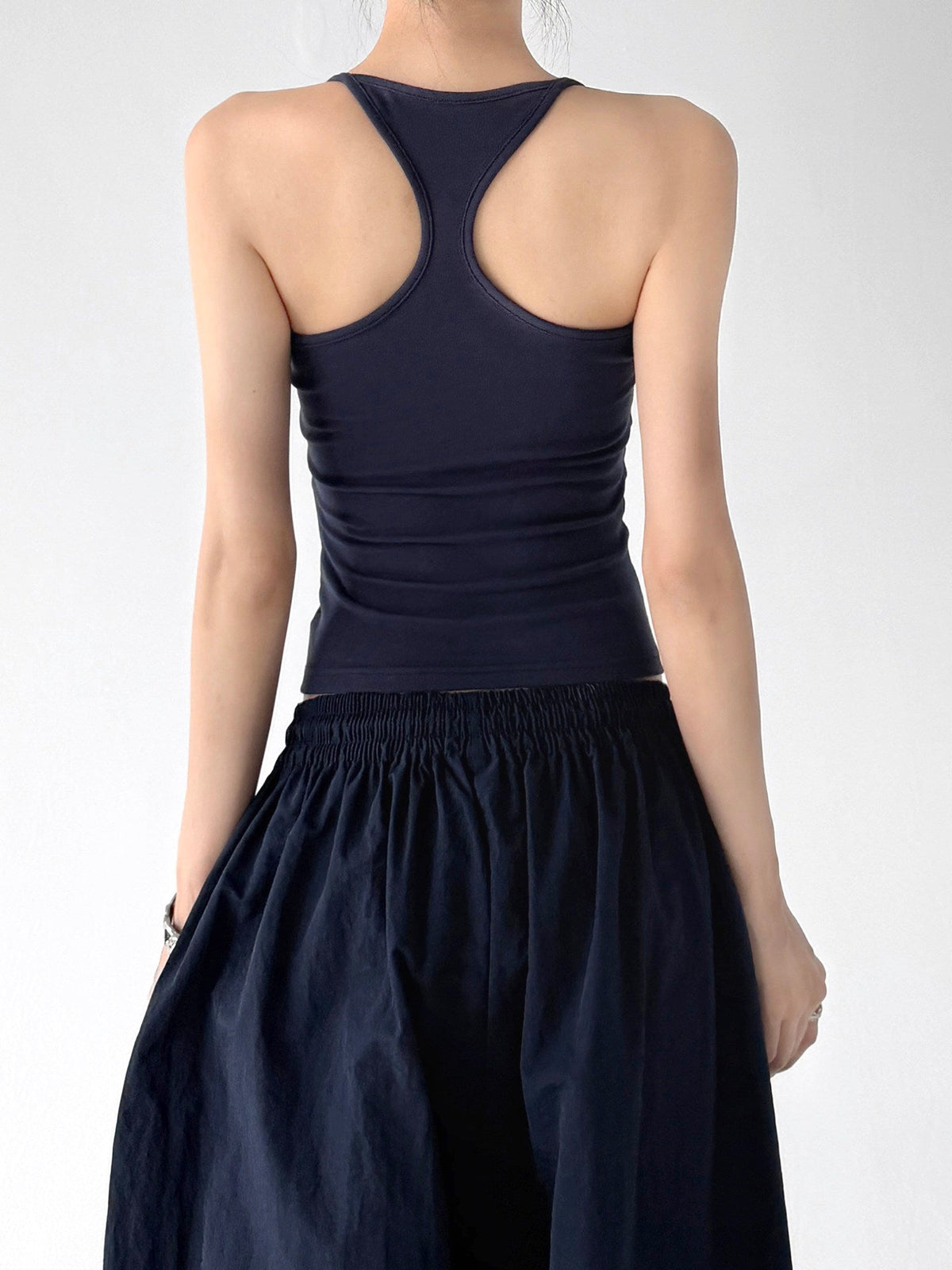 Letter Print Racerback Tank Top - CT66163 - COPPING THREADS - CT ORIGINALS