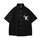 Letter Print Short Sleeve Shirt - COPPING THREADS - FOLK LANE