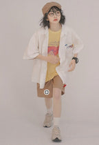 Letter Print Short Sleeve Shirt - COPPING THREADS - FOLK LANE