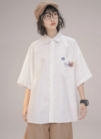 Letter Print Short Sleeve Shirt - COPPING THREADS - FOLK LANE