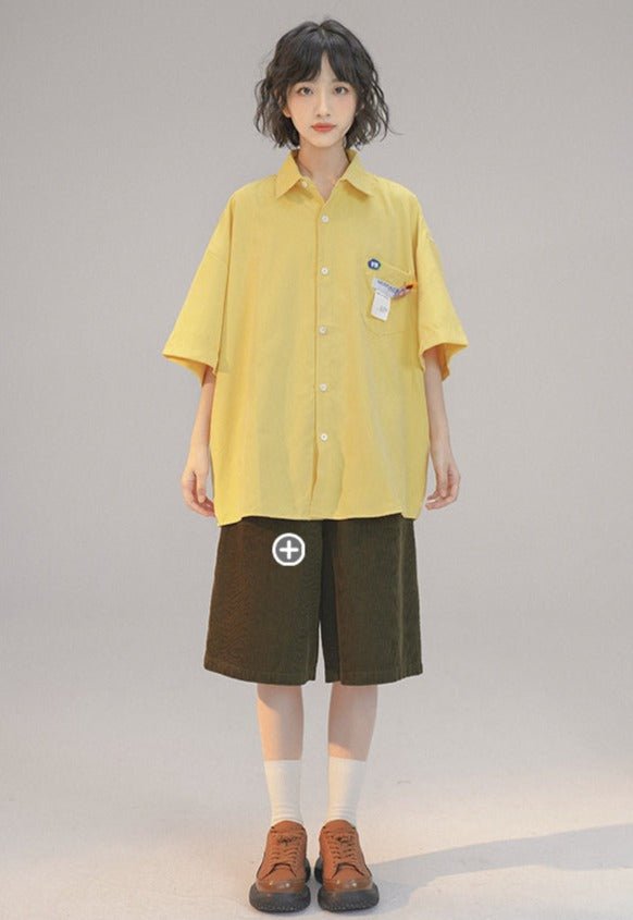 Letter Print Short Sleeve Shirt - COPPING THREADS - FOLK LANE