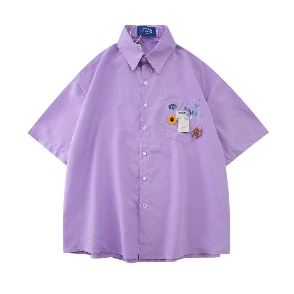 Letter Print Short Sleeve Shirt - COPPING THREADS - FOLK LANE