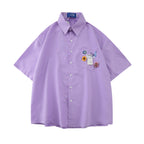 Letter Print Short Sleeve Shirt - COPPING THREADS - FOLK LANE