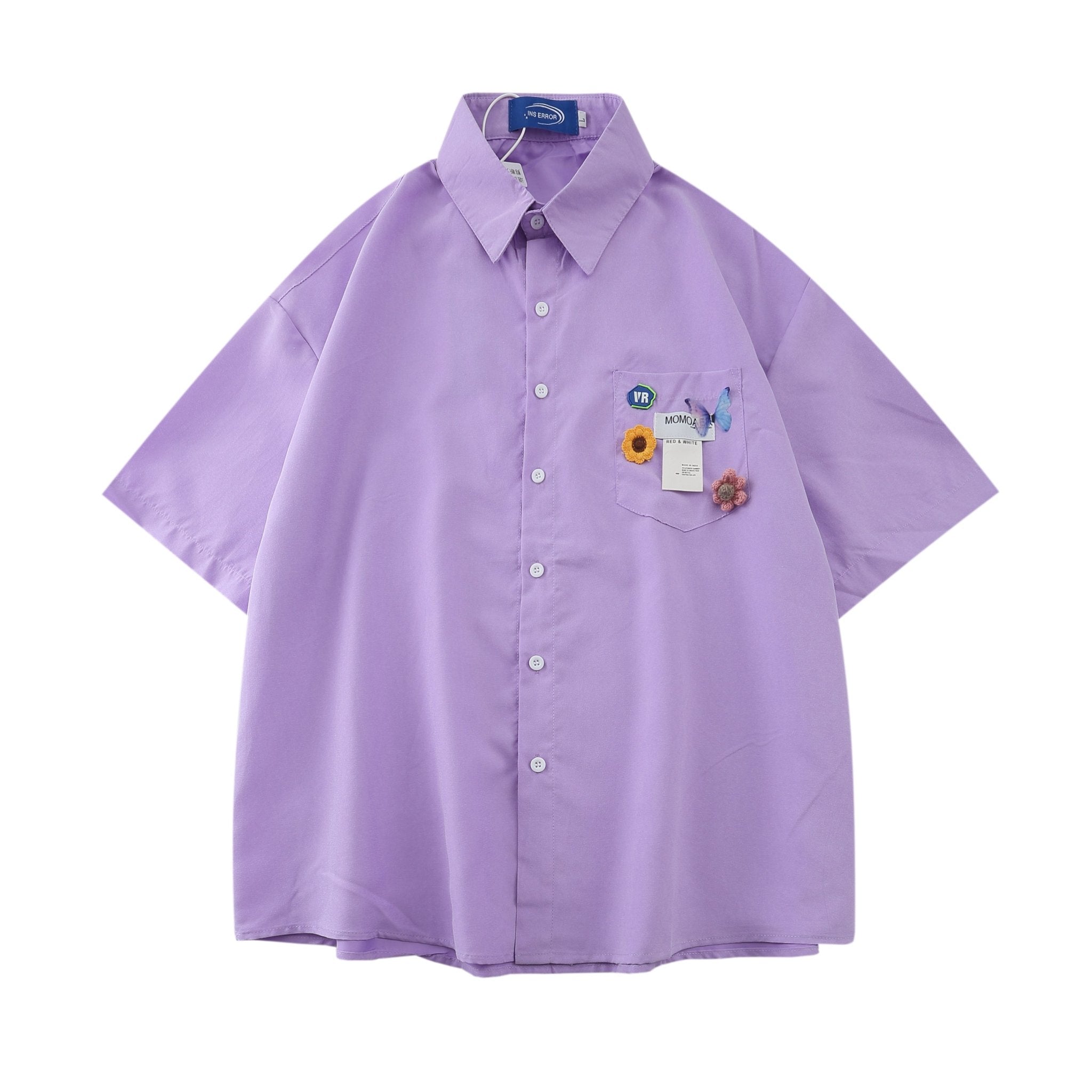 Letter Print Short Sleeve Shirt - COPPING THREADS - FOLK LANE