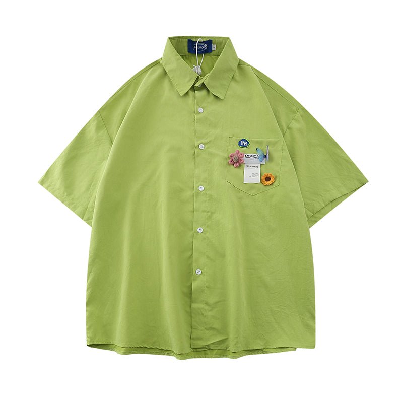 Letter Print Short Sleeve Shirt - COPPING THREADS - FOLK LANE