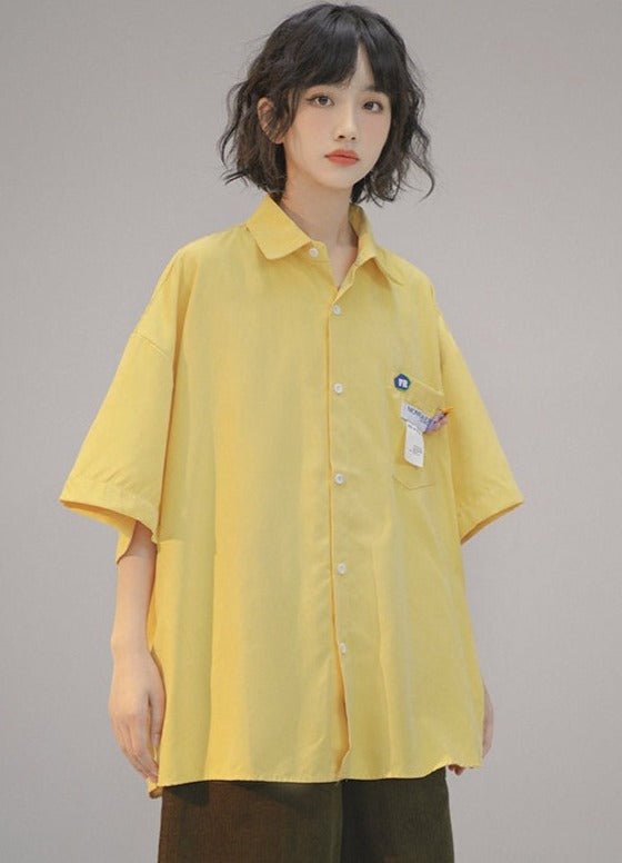 Letter Print Short Sleeve Shirt - COPPING THREADS - FOLK LANE