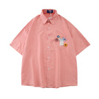 Letter Print Short Sleeve Shirt - COPPING THREADS - FOLK LANE