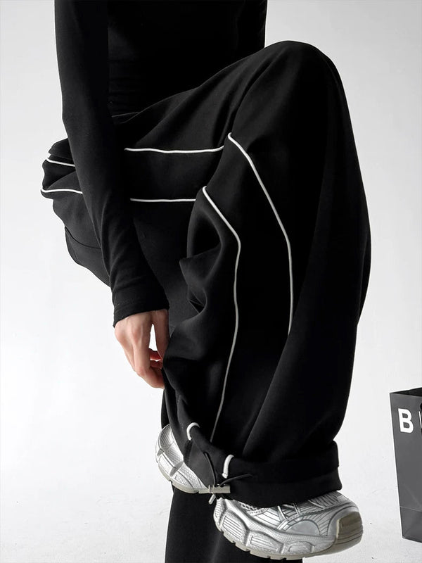 Letter-Print Wide-Leg Sweatpants - COPPING THREADS - CT ORIGINALS