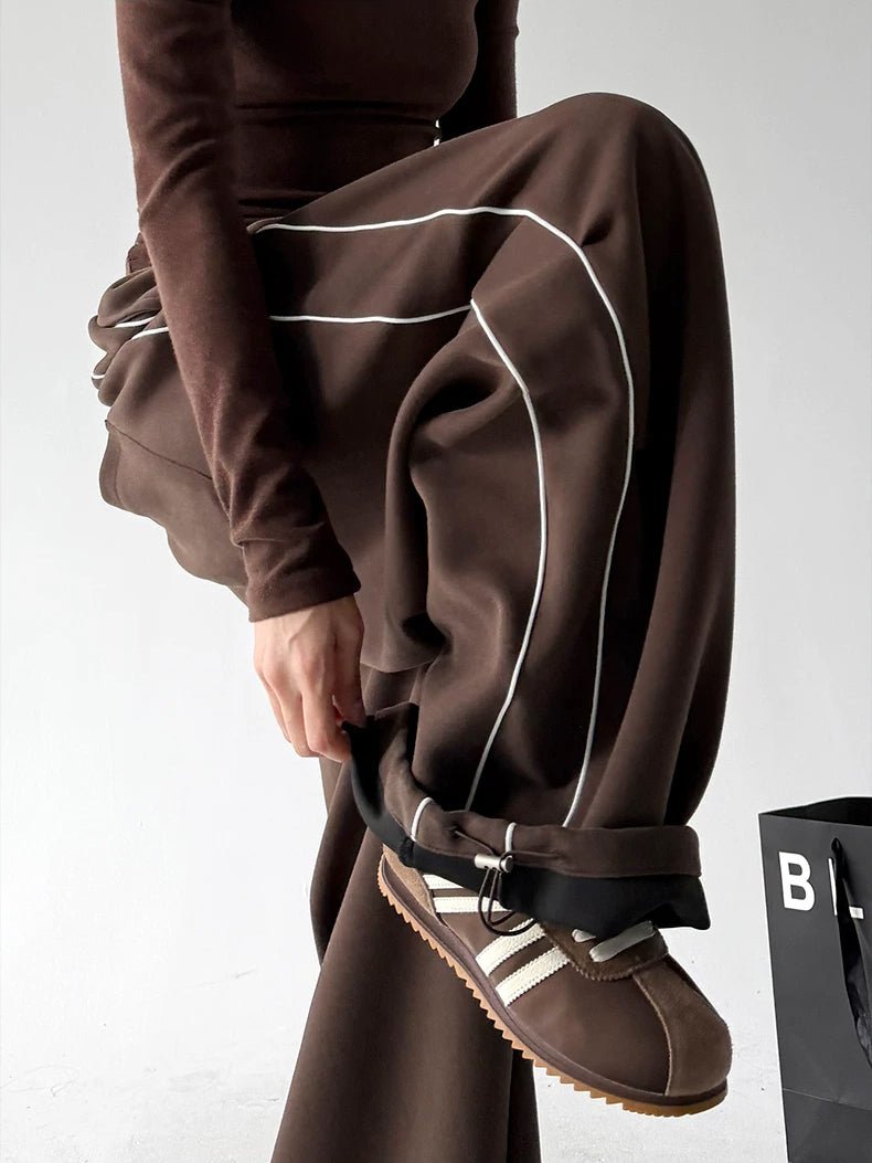 Letter-Print Wide-Leg Sweatpants - COPPING THREADS - CT ORIGINALS