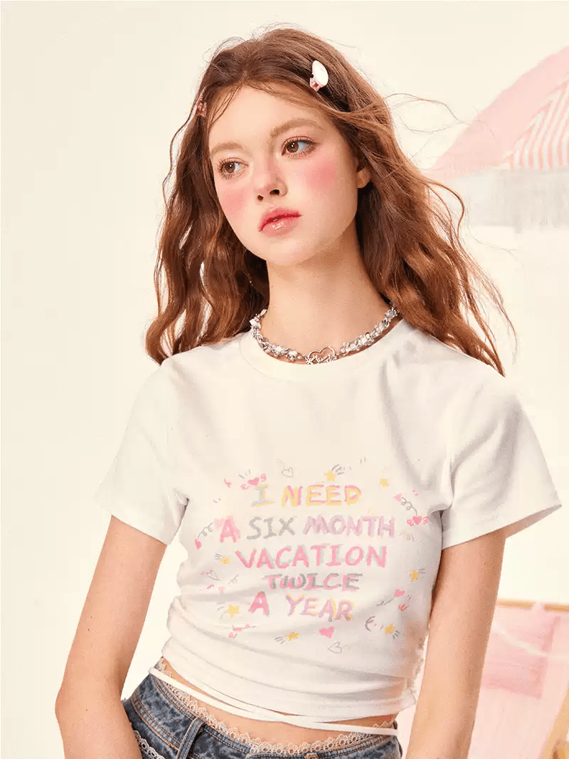 Lettering Wrap - Back Fitted Tee - COPPING THREADS - Girly Fancy